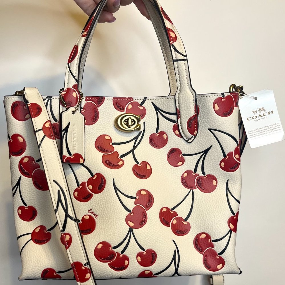 Coach Willow 24 Tote in Cherry Print BNWT